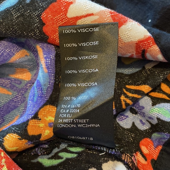 Anthropologie Maeve Dress size Large Black Multi-colored floral - Picture 5 of 9